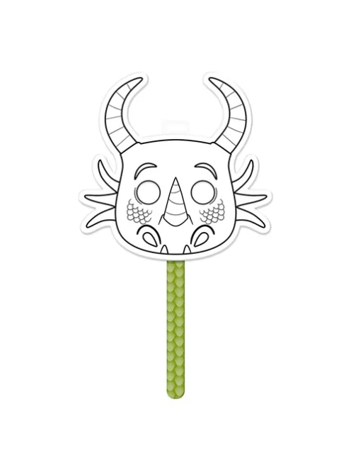 Avenue Mandarine Kreatív színező Avenue Mandarine Graffy álarc pálcikával Sárkány