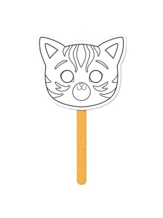   Avenue Mandarine Kreatív színező Avenue Mandarine Graffy álarc pálcikával Macska