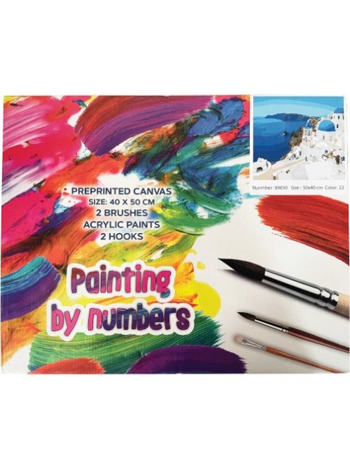 Centrum Kreatív kifestő klt. Centrum számozott, 40x50 cm, Görög tengerpart