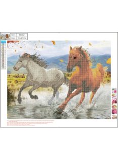   Centrum Kreatív gyémántszemes kirakó Centrum  40x50 cm, Lovak