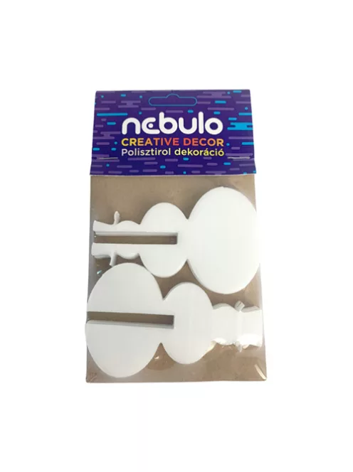 Nebuló Hungarocell 3D hóember 10 cm 2 db/csomag