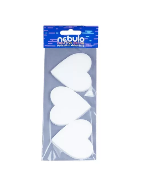 Nebuló Polisztirol dekoráció szívek
