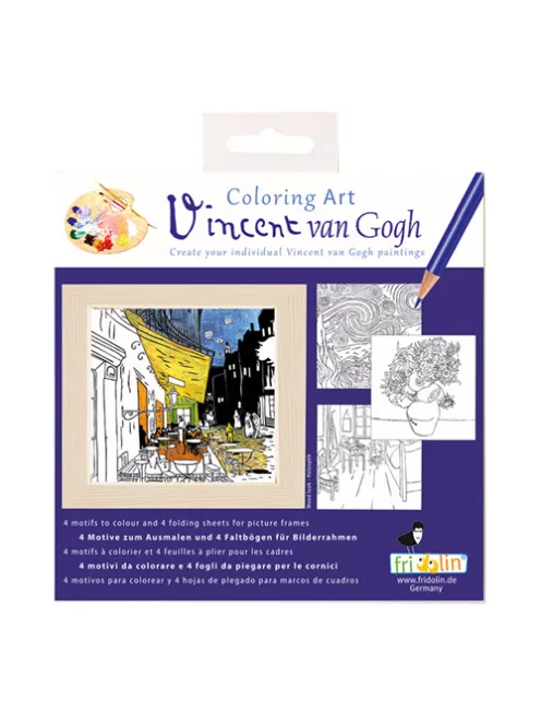 Fridolin Kreatív színezőfüzet Fridolin Van Gogh 4 motívum, összecsukható