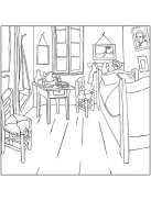 Fridolin Kreatív színezőfüzet Fridolin Van Gogh 4 motívum, összecsukható