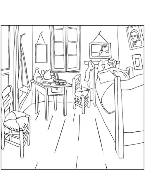 Fridolin Kreatív színezőfüzet Fridolin Van Gogh 4 motívum, összecsukható