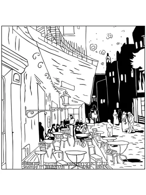 Fridolin Kreatív színezőfüzet Fridolin Van Gogh 4 motívum, összecsukható