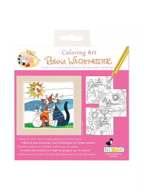 Fridolin Kreatív színezőfüzet Rosina Wachtmeister 4 motívum, összecsukható