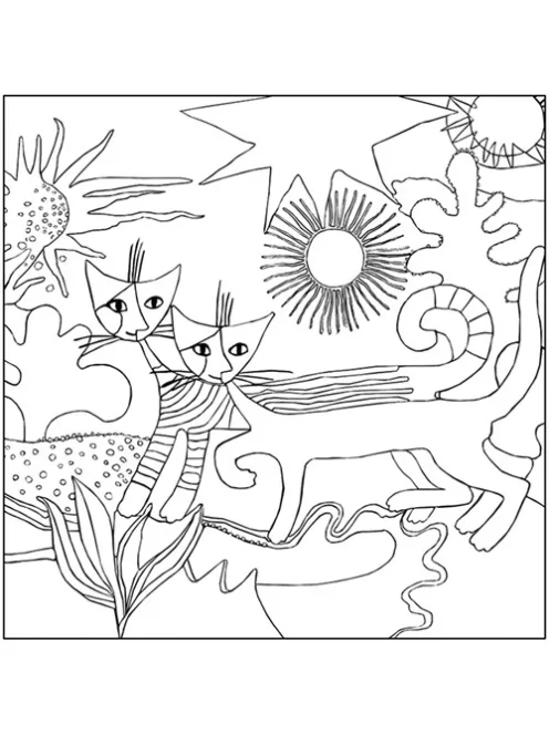 Fridolin Kreatív színezőfüzet Rosina Wachtmeister 4 motívum, összecsukható