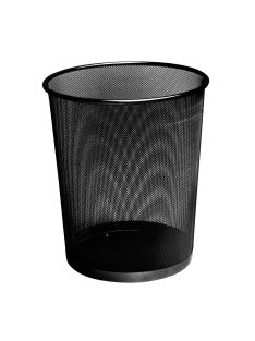   Fémhálós papírkosár 20 liter 29,5x33cm, nagy Bluering® fekete