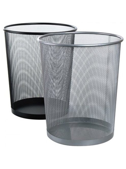 Fémhálós papírkosár 26,5 x 28cm, Fornax ezüst