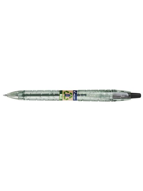 PILOT Golyóstoll, 0,27 mm, nyomógombos, PILOT "B2P EcoBall", fekete