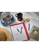 PILOT Rollertoll készlet, 0,35 mm, nyomógombos, PILOT "Frixion Ball"/"Frixion Ball Plus", 3különböző szín+One Piece matrica