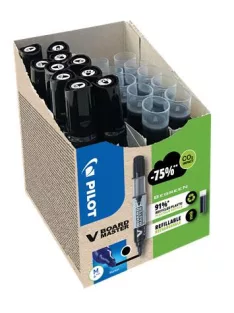   PILOT Táblamarker, 2,3 mm, kúpos, PILOT "V-Board Master, Bonus Pack", fekete + betét