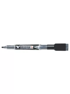   PILOT Táblamarker, törlőkupakkal, 1,3 mm, EF, kúpos, PILOT "V-Board Master S", fekete