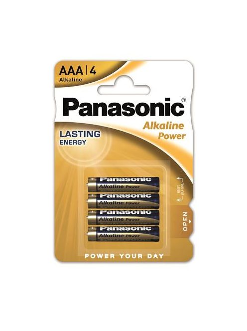 PANASONIC Elem, AAA mikro, 4 db, PANASONIC "Alkaline power"