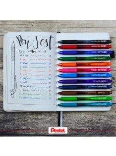   PENTEL Zseléstoll, 0,35 mm, nyomógombos, PENTEL "EnerGelX BL107", világoskék