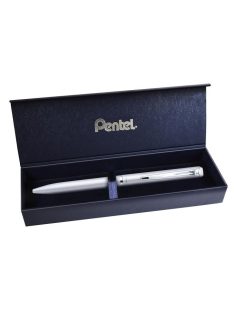   PENTEL Zseléstoll, 0,35 mm, rotációs, ezüst tolltest, PENTEL "EnerGel BL-2007" kék