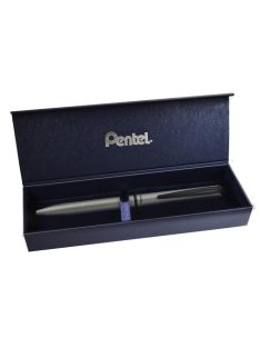   PENTEL Rollertoll, 0,35 mm, rotációs, matt ezüst tolltest, PENTEL "EnerGel BL-2507" kék
