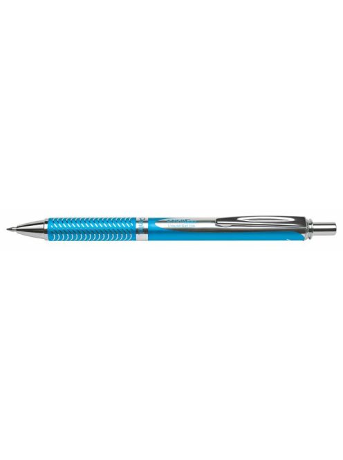 PENTEL Rollertoll, 0,35 mm, nyomógombos, égszínkék tolltest, PENTEL "EnerGel BL-407" kék