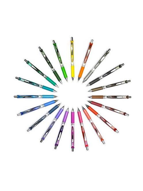 PENTEL Zseléstoll, 035 mm, nyomógombos, PENTEL "EnerGel BL77", világoszöld