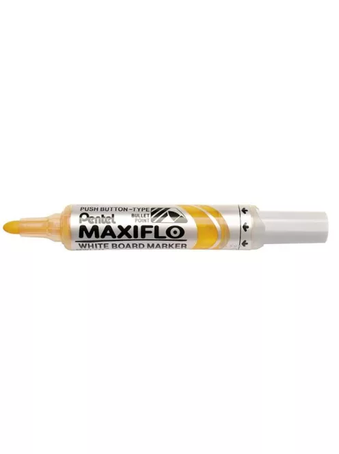 PENTEL Táblamarker, 2,5 mm, kúpos, PENTEL "Maxiflo MWL5M", sárga