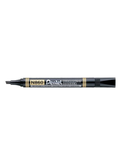 PENTEL Alkoholos marker, 0,6-4,5 mm, vágott, PENTEL "N860", fekete