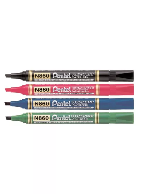 PENTEL Alkoholos marker, 0,6-4,5 mm, vágott, PENTEL "N860", fekete