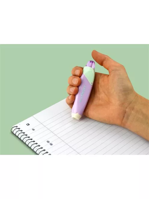 PENTEL Hibajavító roller, 5 mm x 6 m, utántölthető, PENTEL "Knoky", világoszöld-lila