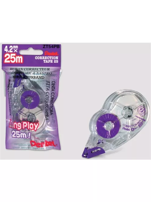 PENTEL Hibajavító roller, 4,2 mm x 25 m, PENTEL, "ZT54"