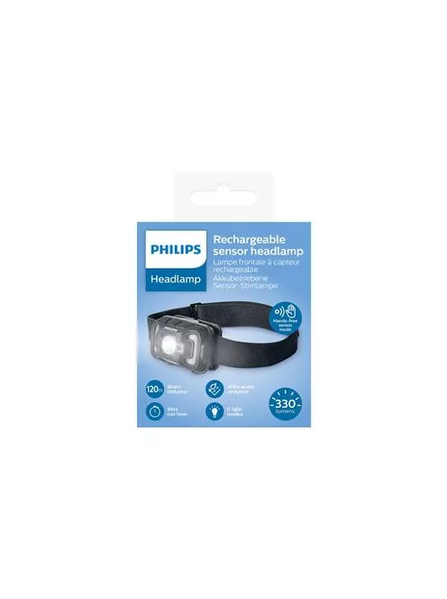 PHILIPS Fejlámpa, LED, újratölthető, PHILIPS