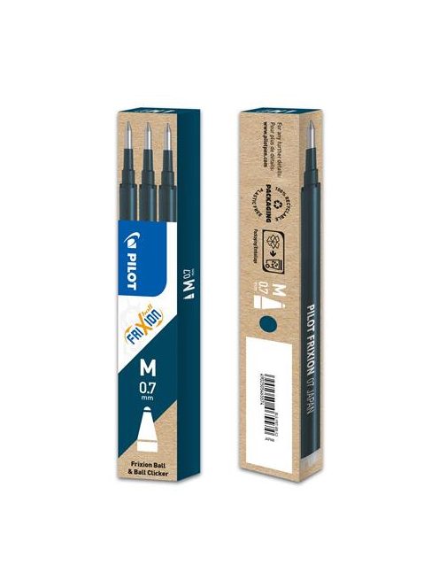 PILOT Rollertoll betét, 0,35 mm, törölhető, PILOT "Frixion Ball/Clicker", sötétkék