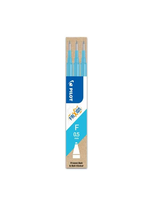 PILOT Rollertoll betét, 0,25 mm, törölhető, PILOT "Frixion Ball/Clicker", világoskék