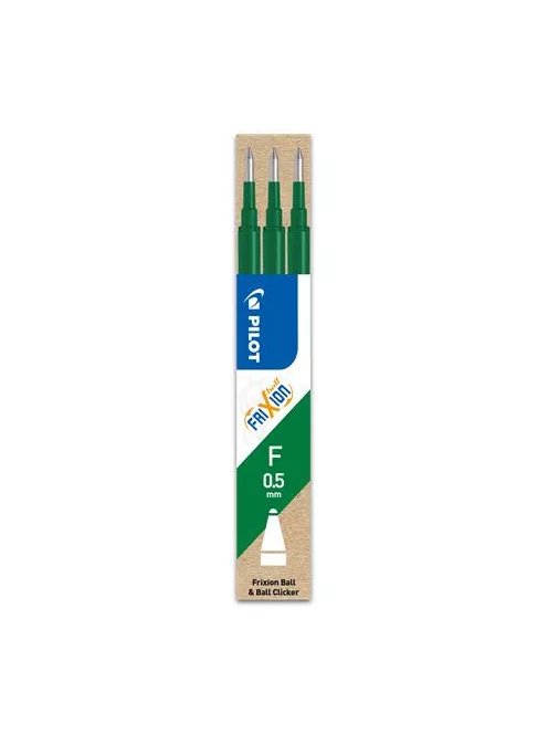 PILOT Rollertoll betét, 0,25 mm, törölhető, PILOT "Frixion Ball/Clicker", zöld