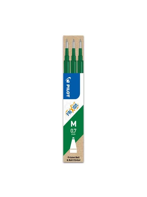 PILOT Rollertoll betét, 0,35 mm, törölhető, PILOT "Frixion Ball/Clicker", zöld