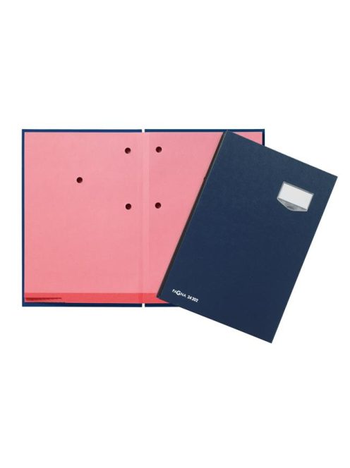 PAGNA Aláírókönyv, A4, 20 rekeszes, karton, PAGNA, kék