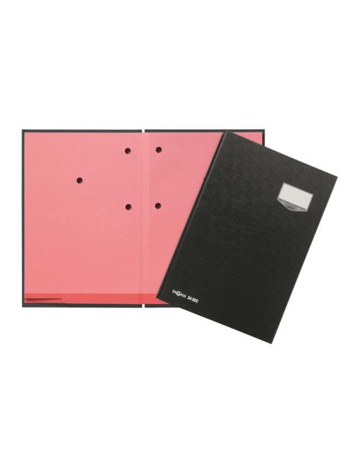 PAGNA Aláírókönyv, A4, 20 rekeszes, karton, PAGNA, fekete