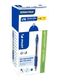   PILOT Zseléstoll, 0,25 mm, nyomógombos, PILOT "G-2, Bonus Pack", kék
