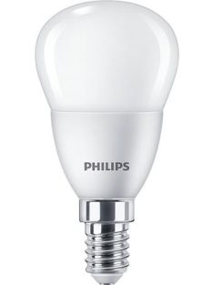   PHILIPS LED izzó, E14, kis gömb, P45, 5W, 470lm, 6500K, PHILIPS "CorePro"