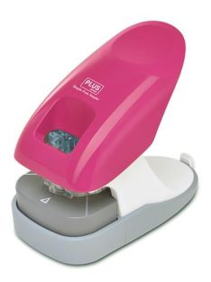   PLUS Kapocs nélküli tűzőgép, asztali, 10 lap, PLUS, rózsaszín