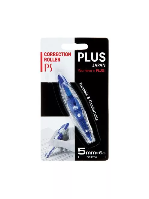 PLUS Hibajavító roller, 5mm x 6m, PLUS "PS", kék