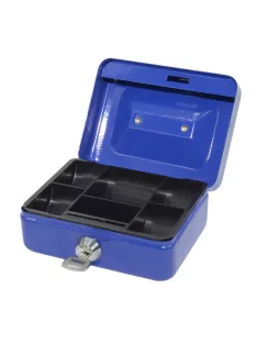 Pénzkazetta fém 125x55x95 mm kicsi Bluering® kék