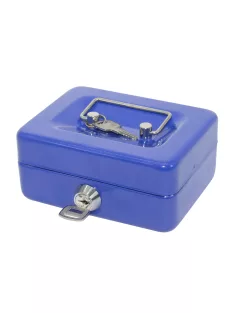 Pénzkazetta fém 125x55x95 mm kicsi Bluering® kék