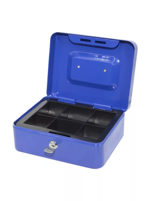 Pénzkazetta fém 20x8,5x16 cm közepes Bluering® kék