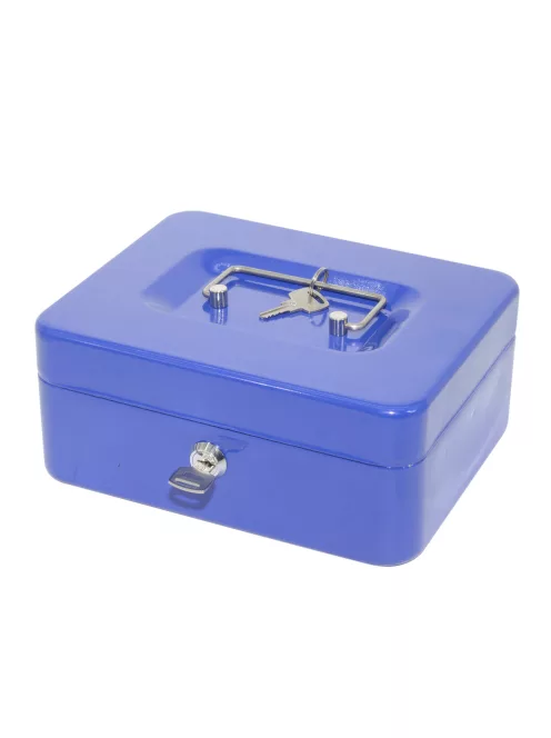 Pénzkazetta fém 20x8,5x16 cm közepes Bluering® kék