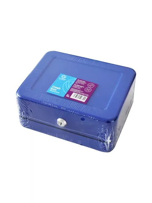 Pénzkazetta fém 20x8,5x16 cm közepes Bluering® kék