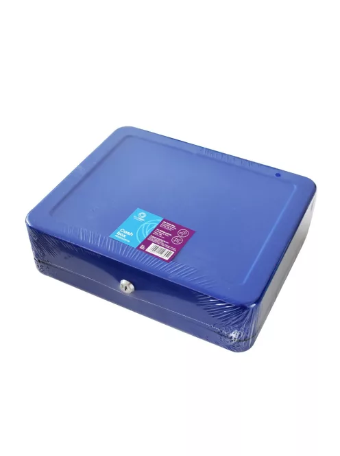 Pénzkazetta fém 300x90x240mm nagy Bluering® kék