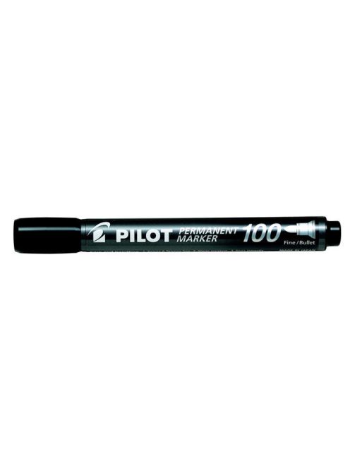 PILOT Alkoholos marker, 1 mm, kúpos, PILOT "Permanent Marker 100", fekete