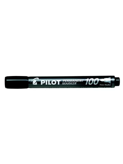 PILOT Alkoholos marker, 1 mm, kúpos, PILOT "Permanent Marker 100", fekete