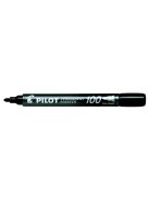 PILOT Alkoholos marker, 1 mm, kúpos, PILOT "Permanent Marker 100", fekete