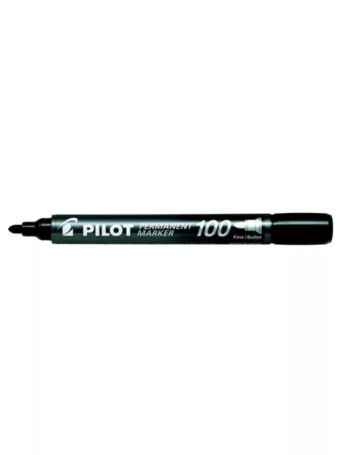 PILOT Alkoholos marker, 1 mm, kúpos, PILOT "Permanent Marker 100", fekete